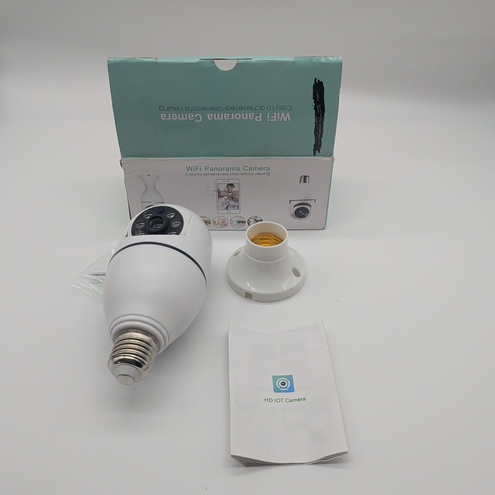 WI-FI Panorama Screw in Light A6 Bulb Security Camera Outdoor